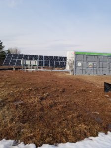 solar panels and battery storage