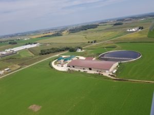 middleton biodigester converting manure to clean energy drone photo