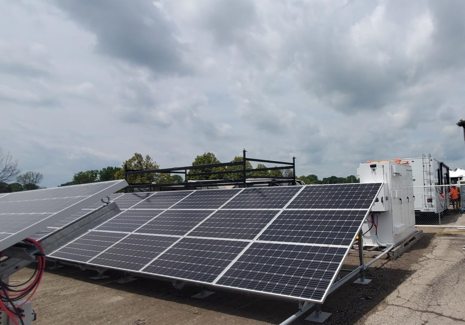 installing temporary grid-connected microgrid power for lifest event